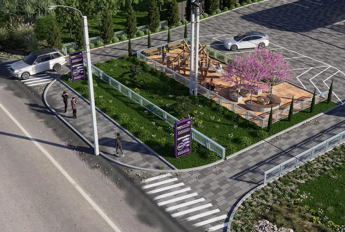 Вид зверху на територію Purple Wash